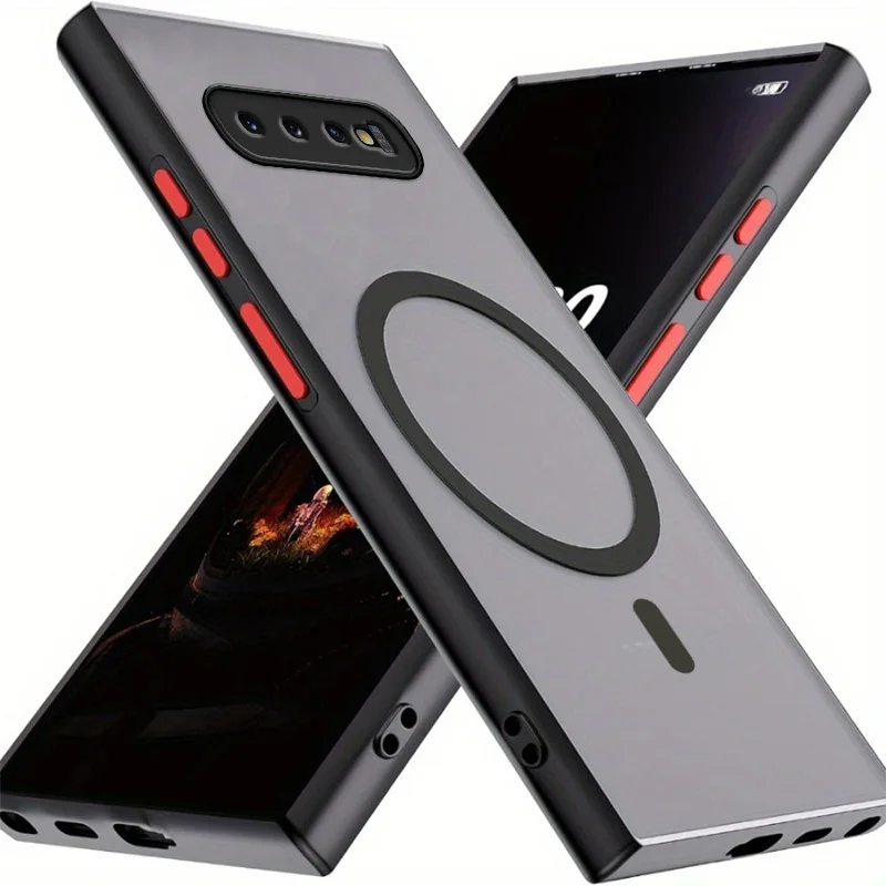 Matte Magnetic Suction Phone Case for Samsung Galaxy Note10plus Note10+ Note9 Note8 S10 S10+ S9 S8 PLUS Hard Case Anti-collision view 2