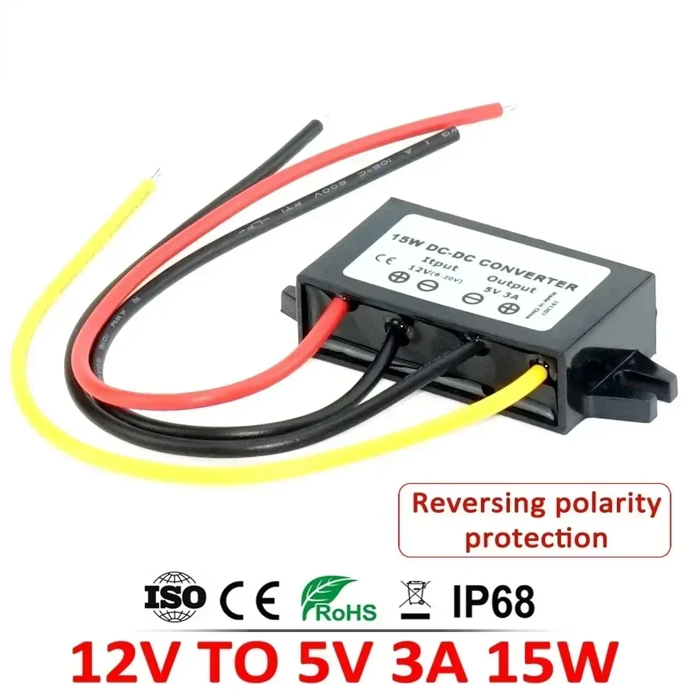 Immagine 4: 12V 24V a 5V 3A 5A 10A 8-36V Buck a 5V Step Down DC Convertitore di alimentazione CC Tensione di commutazione Alimentatore da 12 Volt a 5 Volt per auto