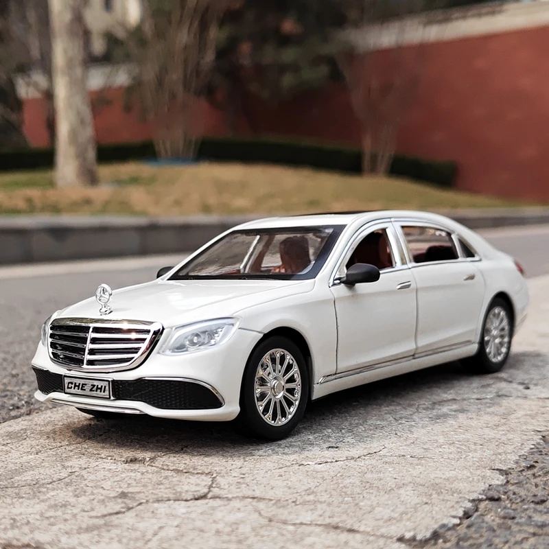 1:24 e300esl alta simulação diecast metal liga modelo carro som luz puxar para trás coleção crianças brinquedos presentes