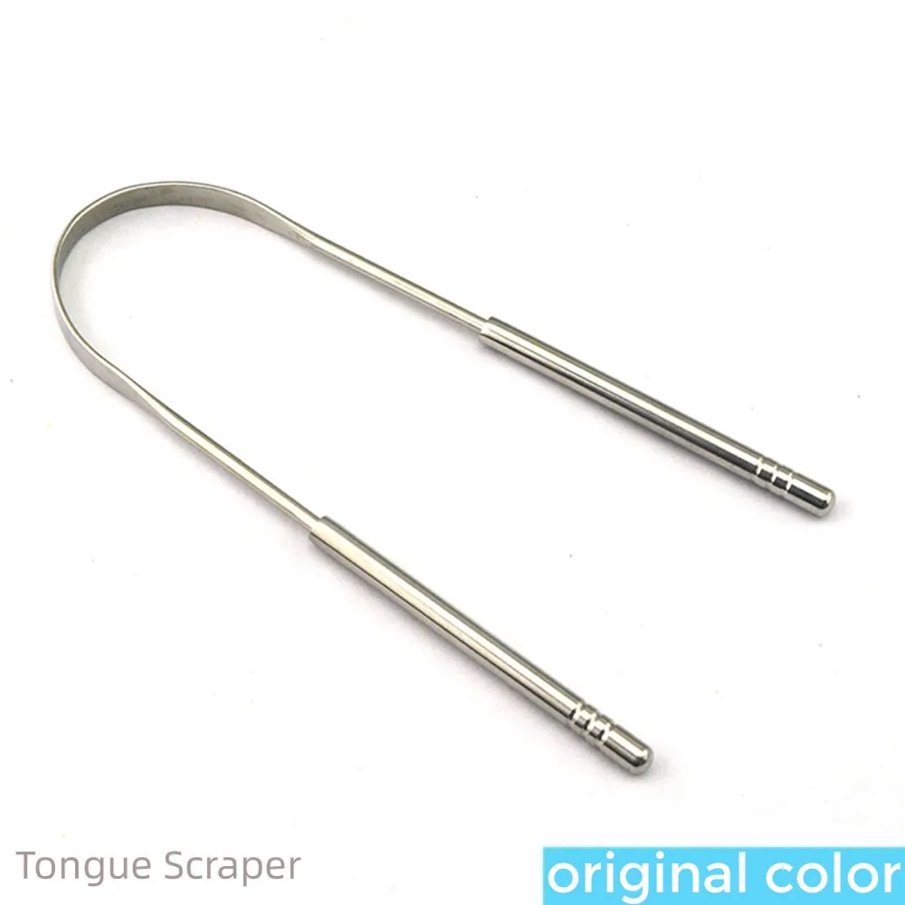 Stainless Steel Tongue Scraper 1 Pcs - Ultimate Oral Care Tool for Bad Breath Removal