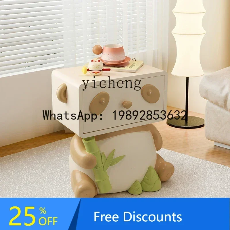 cute panda bedside table floor storage ornament living room bedroom sofa side cabinet home decoration