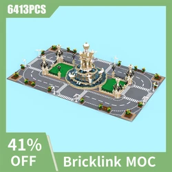 NEW6413PCS City Hot Selling Street View Moc Modular French Fountain buildingDIY creative ideas Children Toy birthday Gift Blocks