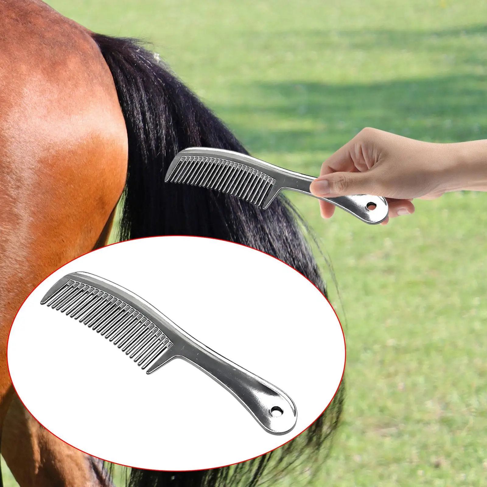 

Horse Comb Accessories Grooming Tool Metal Pulling Comb Pet Hair Comb for All