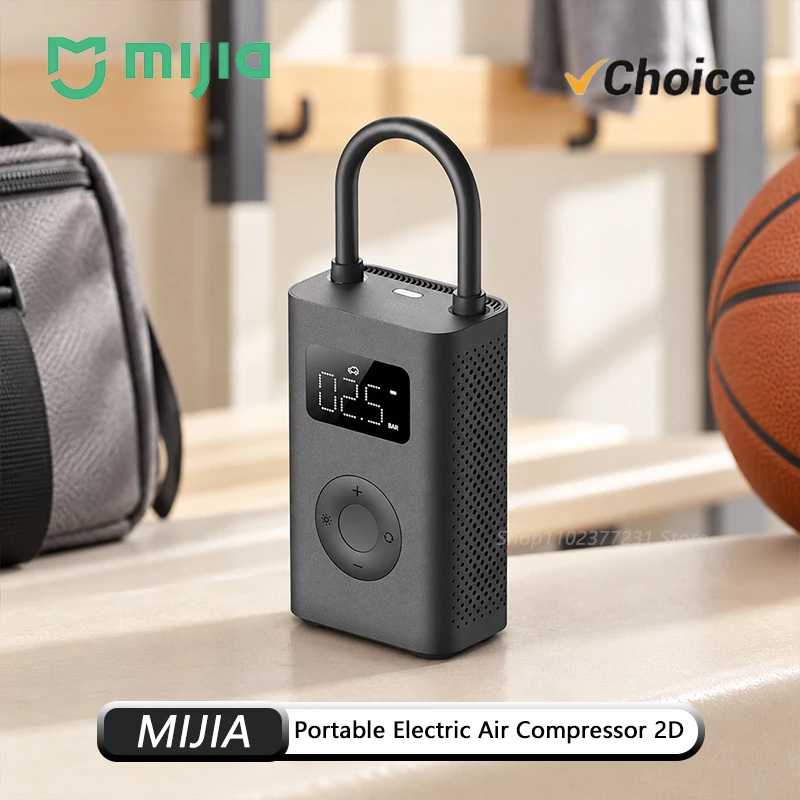 NEW MIJIA Air Pump Compressor 2D Portable Electric Air Compressor 2D Tire Sensor Mi Inflatable Treasure 2D for Car Bike Ball-CN