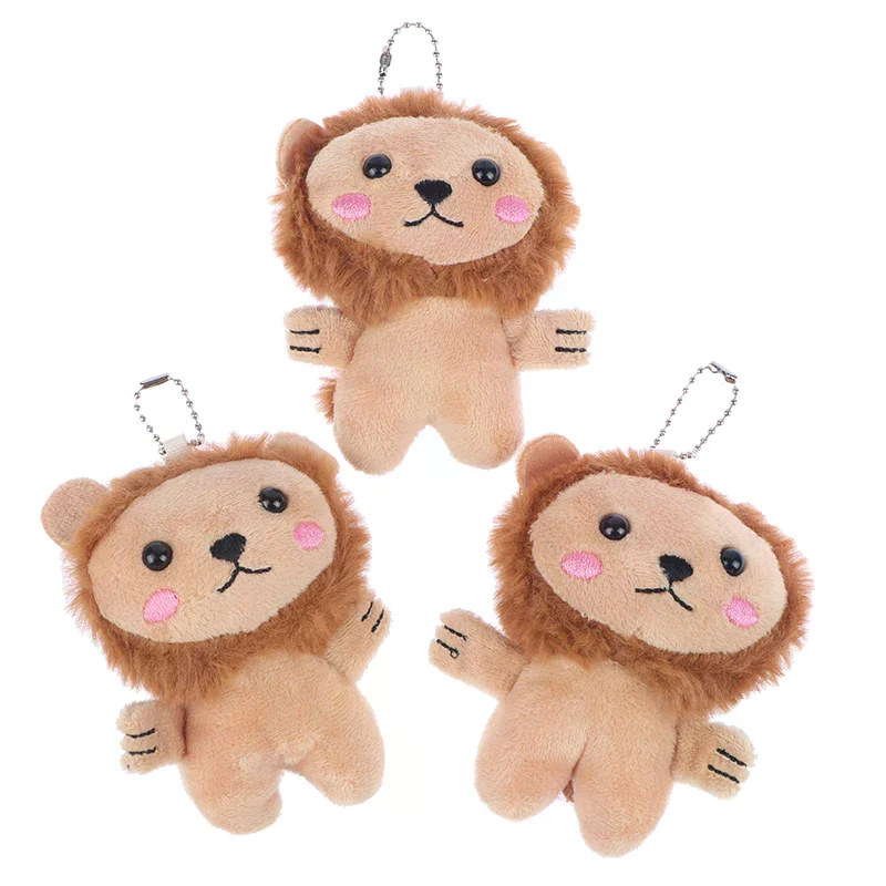 

12cm Kawaii Little Lion Plush Stuffed Toys Soft Doll Keychain Bag Pendant Accessories