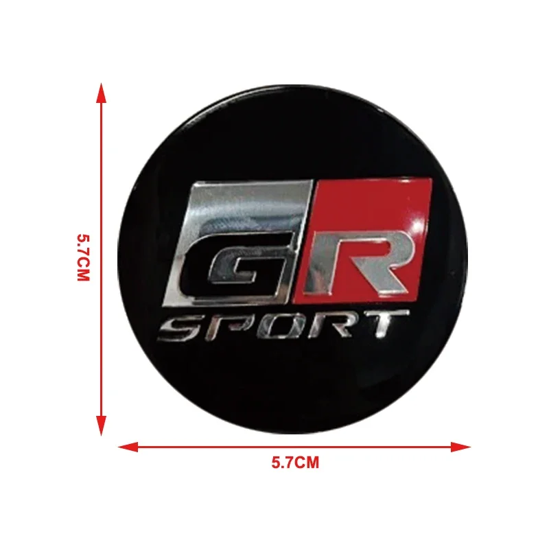 4pcs 56mm Car Tire Wheel Center Hub Caps Emblemem Sticker car Accessories For Toyota GR Sport Gazoo Racing Yaris 86 Corolla RAV4