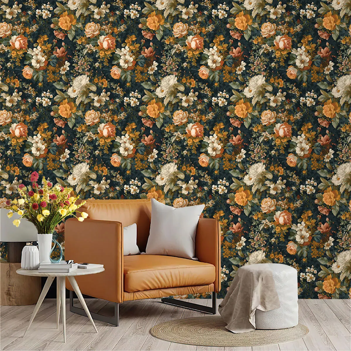 

Peonies Vintage Floral Peel and Stick Wallpaper Home Bedroom Wall Decor Self Adhesive Wall Paper Contact for Renter Apartment