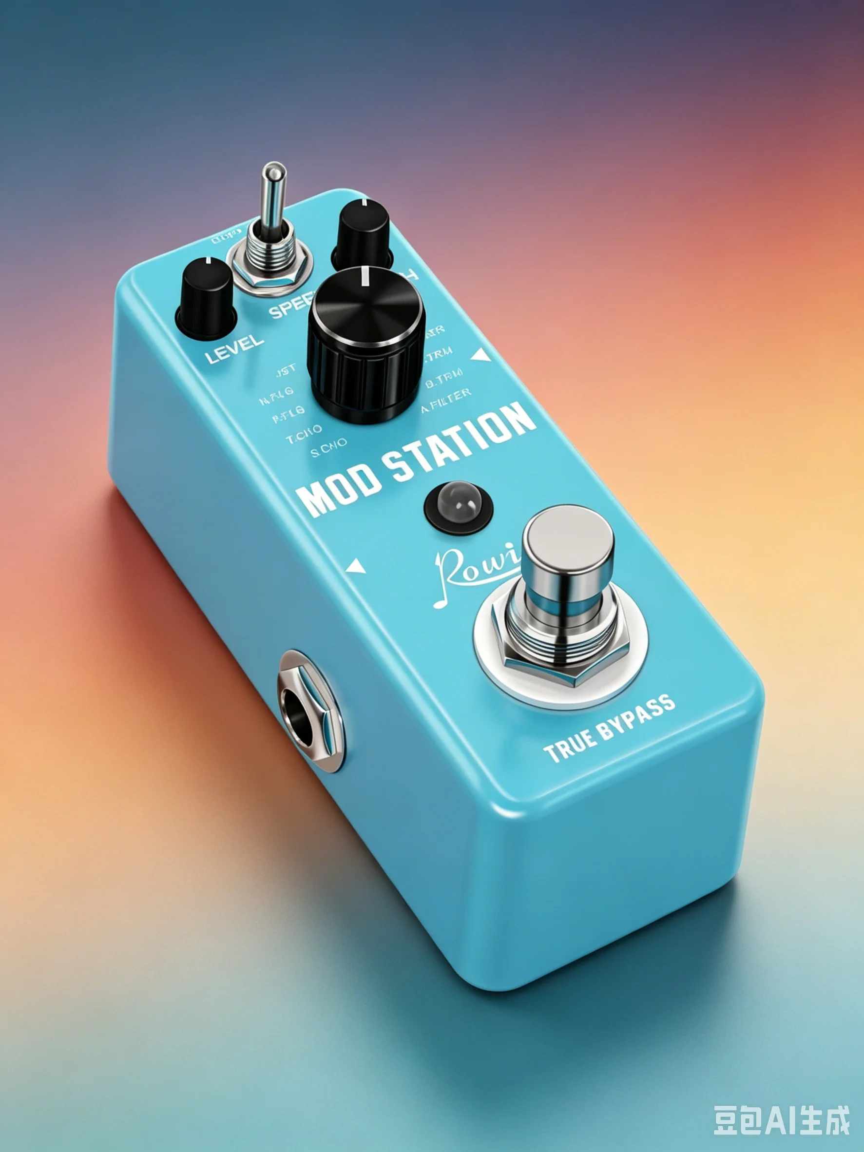 Rowin LEF-3808 Mod Station 11-in-1 Modulation Pedal, Chorus Flanger Vibe Phaser Tremolo Filter True Bypass Compact Metal Pedal