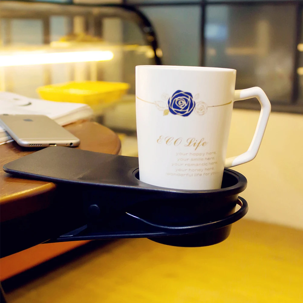

Cup Holder Clip Mug Clamp Table Side Glass Portable Drinking Cold Desk Water Holder Office Programmer GamerSecretary