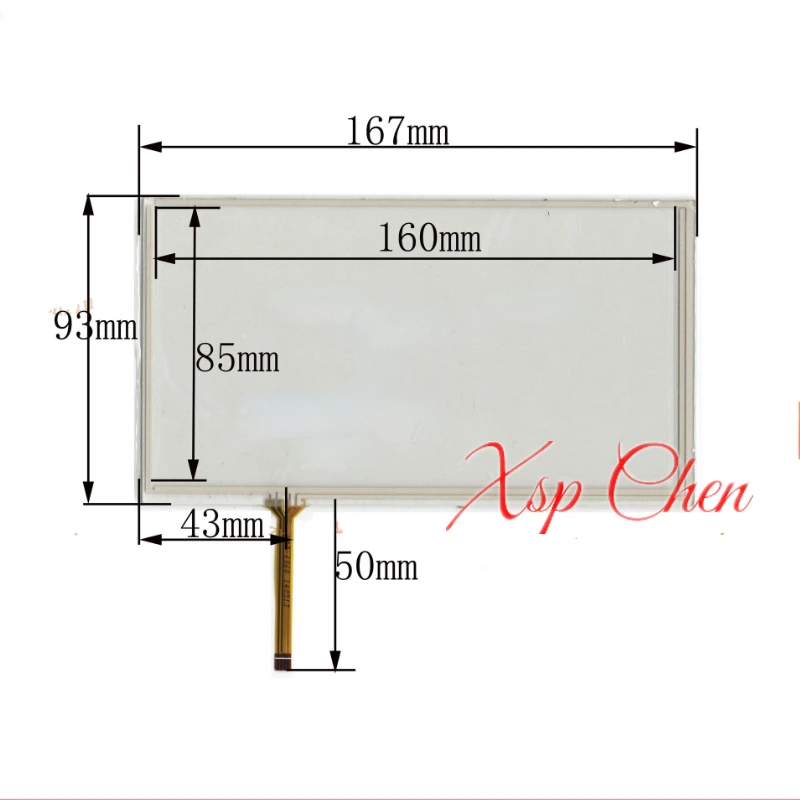 Free shipping NEW FOR AVIC-ZH0007 compatible 7inch 4lines resistance touch screen panel TouchSensor 167mm*92mm HST-TPA7.0PT