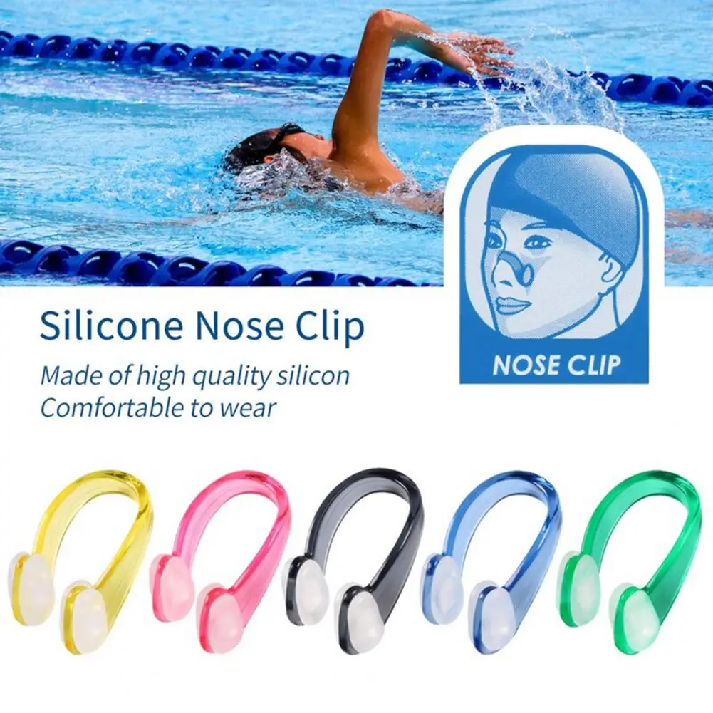 Clip nasal útil con caja de almacenamiento, antiasfixia, agua sin deformación, Clip nasal de natación con almohadilla impermeable