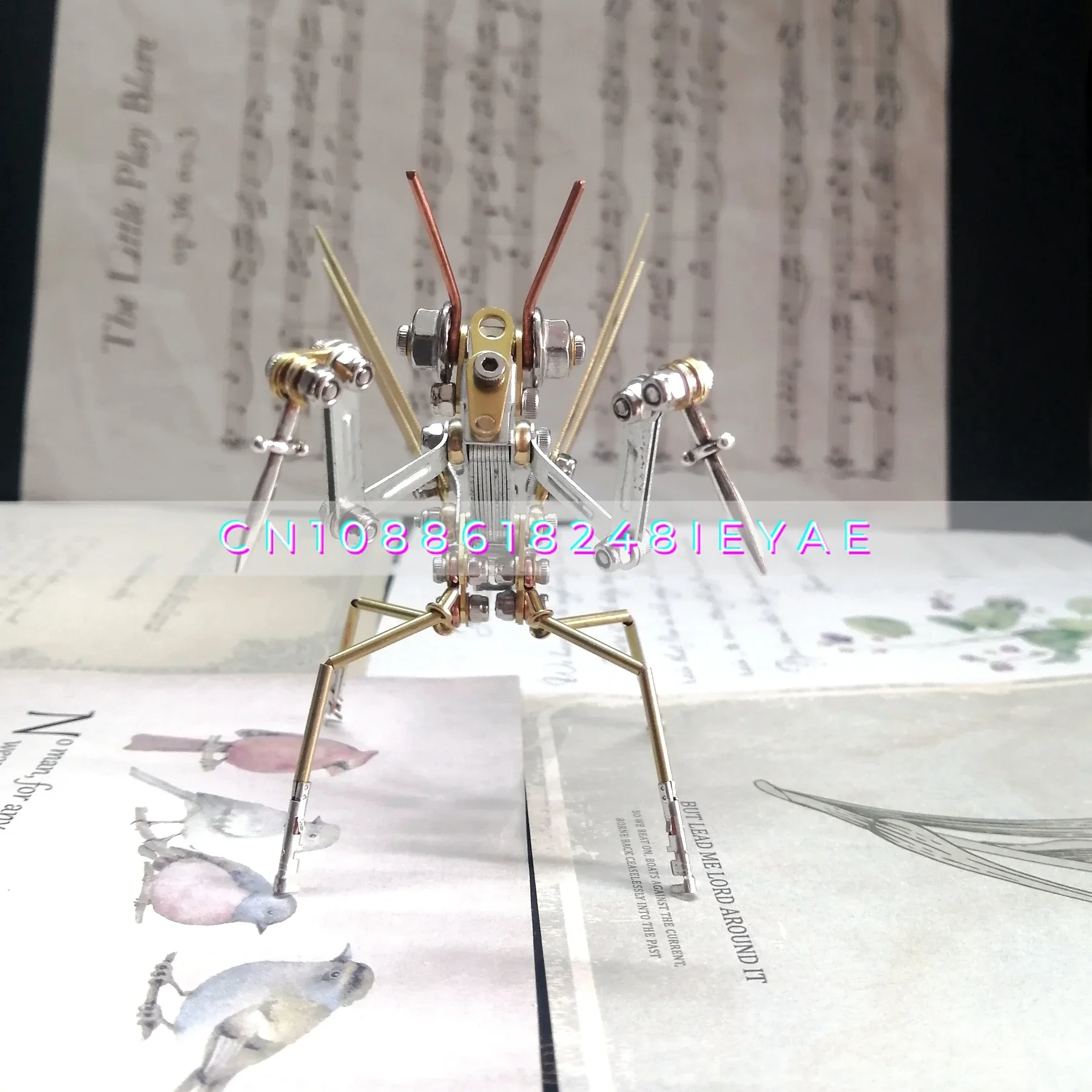Mechanical Insect Little Mantis Metal Assembly Model 3D Three-dimensional Puzzle Handmade DIY Creative Toy Birthday Gift
