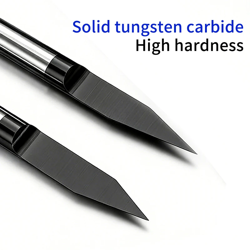 Chowmaster 3.175mm Carbide Engraving Cutter 20/30/45/60/90DEG Coated V Shape Tungsten Carbide Milling Cutter for Aluminum Copper