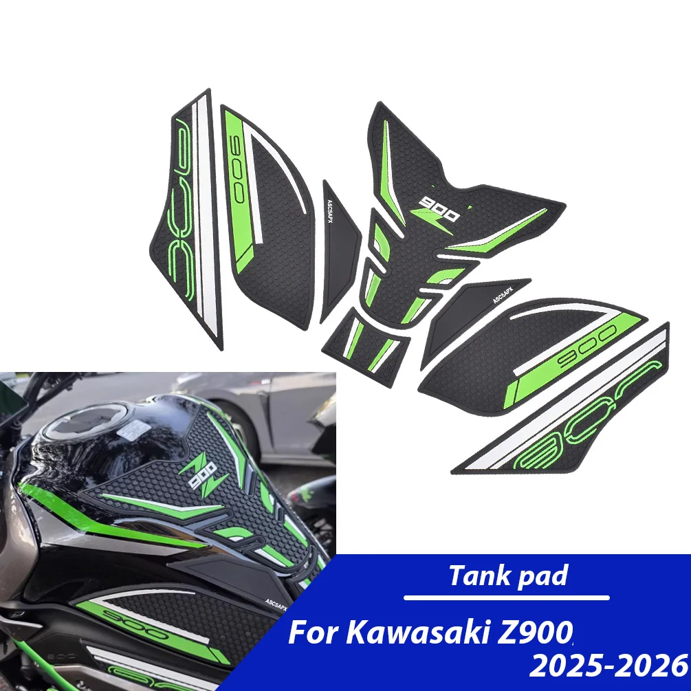 

Для Kawasaki Z900 2025 2026 Z900 мотоциклетная накладка на бензобак, противоскользящие декоративные наклейки, комплекты защитных наклеек для топливного бака