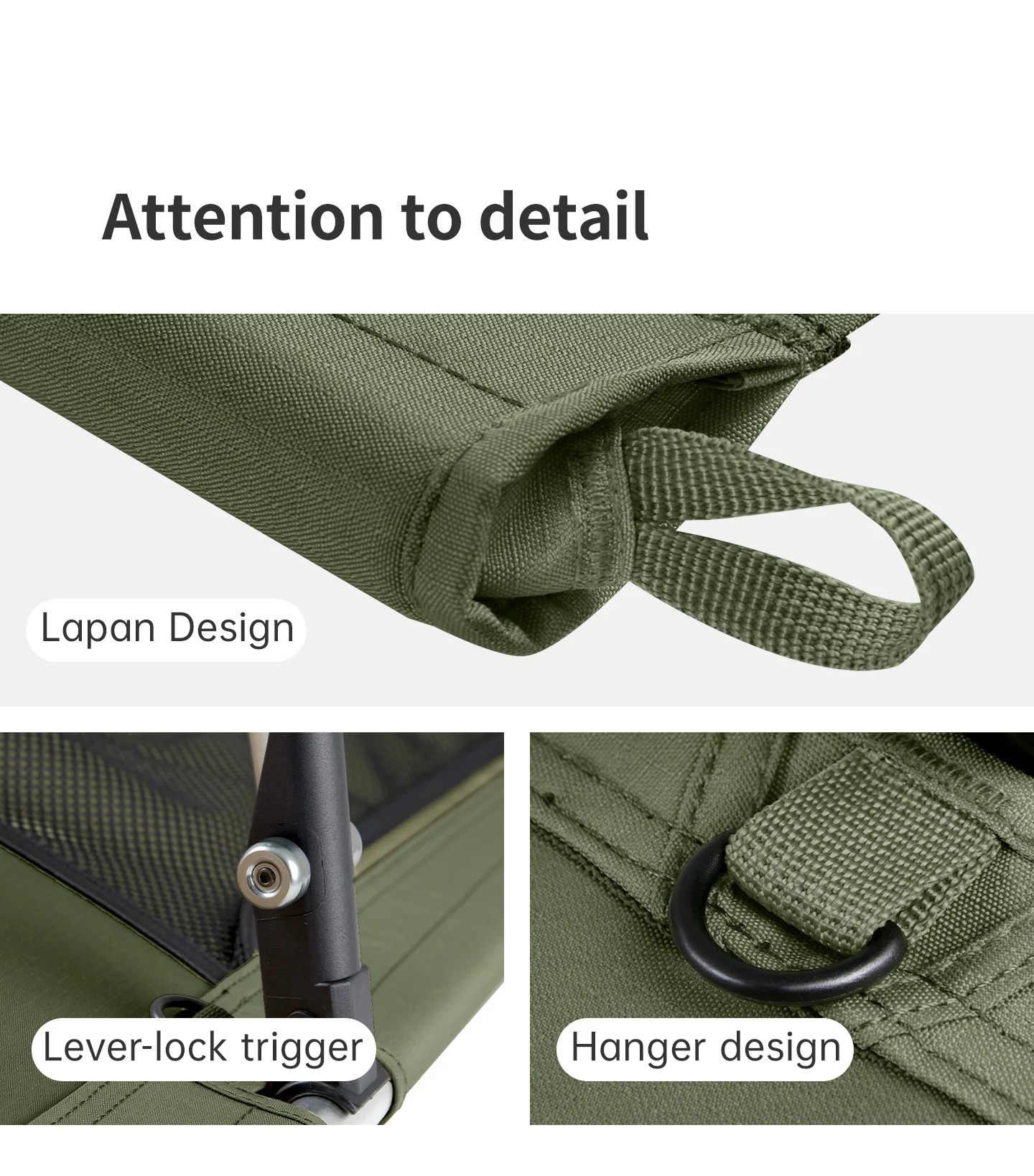 Naturehike XJC04 Klappbares Campingbett, höhenverstellbar, ultraleichtes Rucksackbett, tragbares Campingbett für Camping, Wandern, Reisen – Detail 15