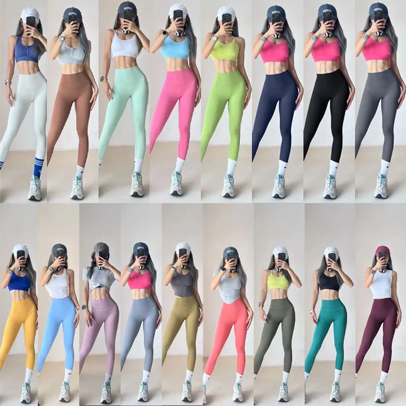 Woman Clothing Yoga Pants Fitness Leggings Gym Elastic Clothes Women Seamless Sports Multicolor High Waist Stretch Slim Pant