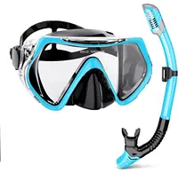 Máscara de buceo profesional, traje de snorkel, falda de silicona para adultos, gafas antiniebla, equipo de natación
