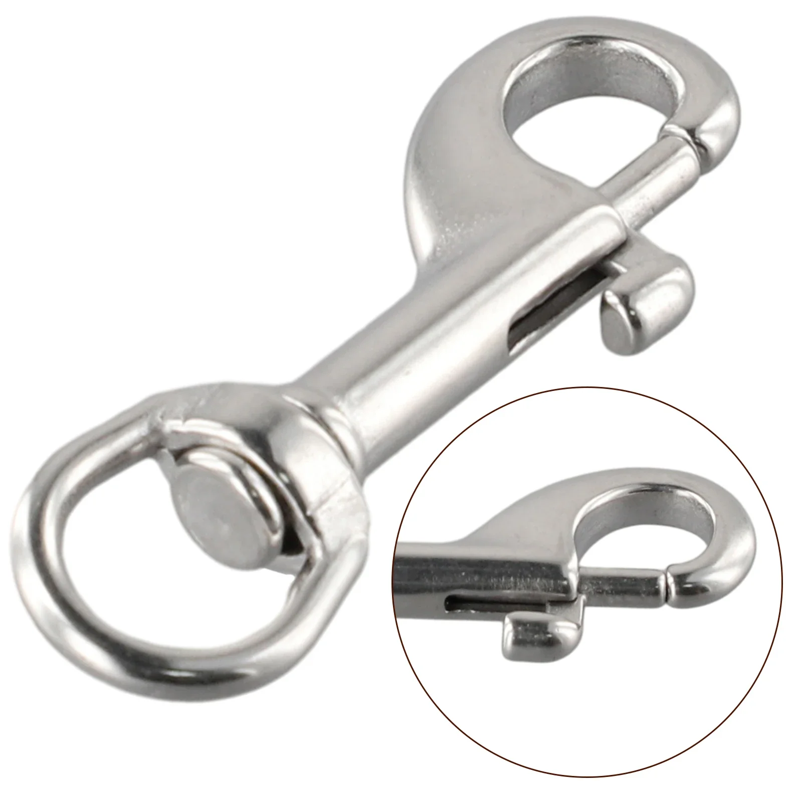 

Durable New Practical Diving Hook Diving Buckle Dual End Bolt Buckle Double Ended Bolt Silver Scuba Diving Bolt