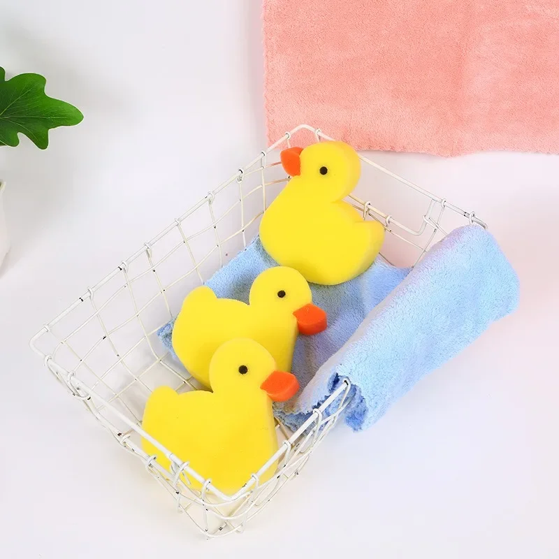 1/2pc Cartoon Baby Bath Sponge Children Animal Shape Sponge Wipe Newborn Cartoon Duck Bath Towel Baby Supplies Bath Baby Stuff