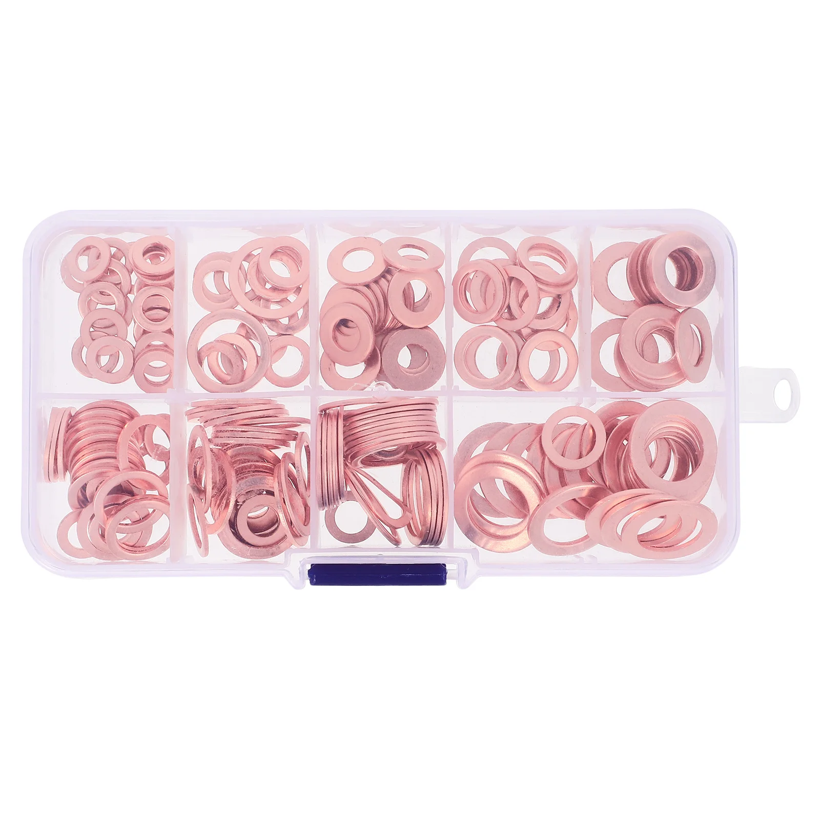1 set 1 Set Copper Washer Assortment Kit For Oil Drain Plug Gasket Replacement Sealing Washers Flat Crush Washer Set Automotive