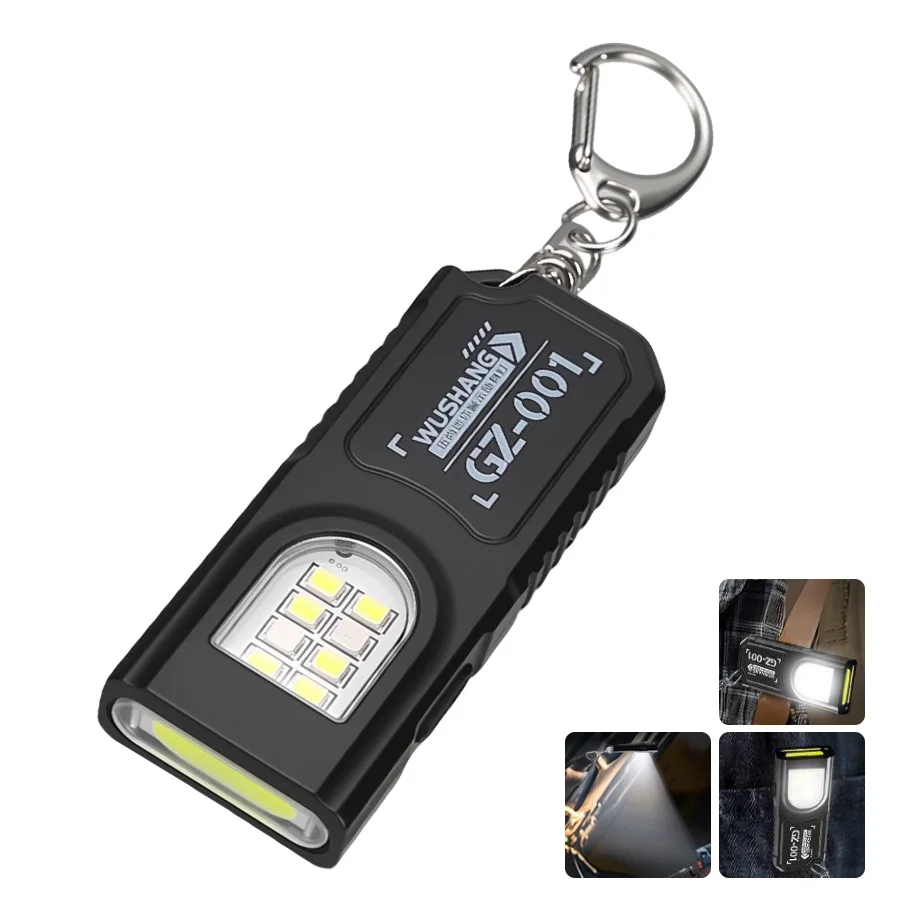 LED COB Mini-zaklamp USB oplaadbare mini-zaklamp Draagbare werklamp met magneet Outdoor noodwandelen Visserslantaarn