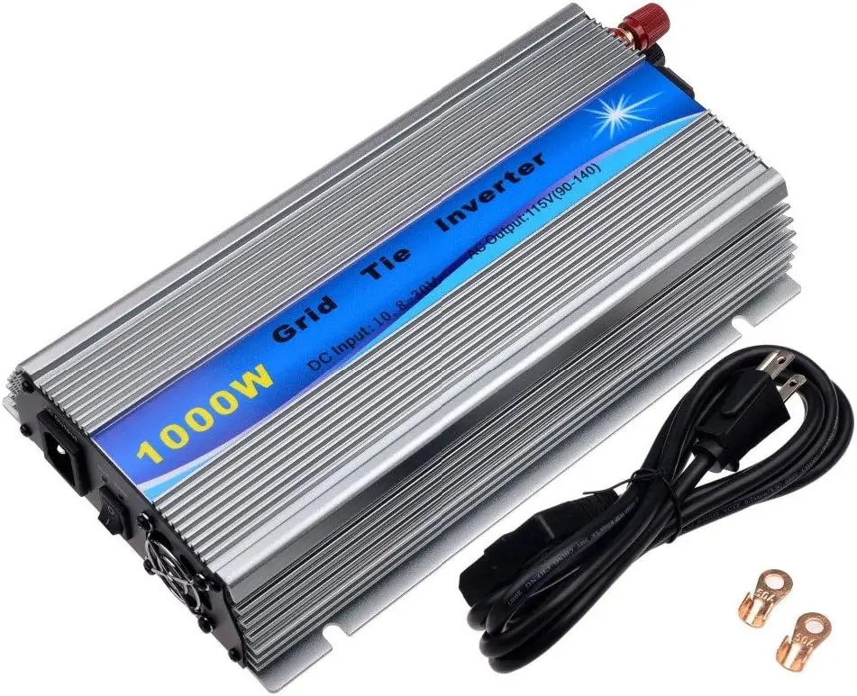 

1000W Grid Tie Inverter Stackable MPPT Pure Sine Wave DC15-28V Solar Input AC90-140V Output for 12V Solar Panel