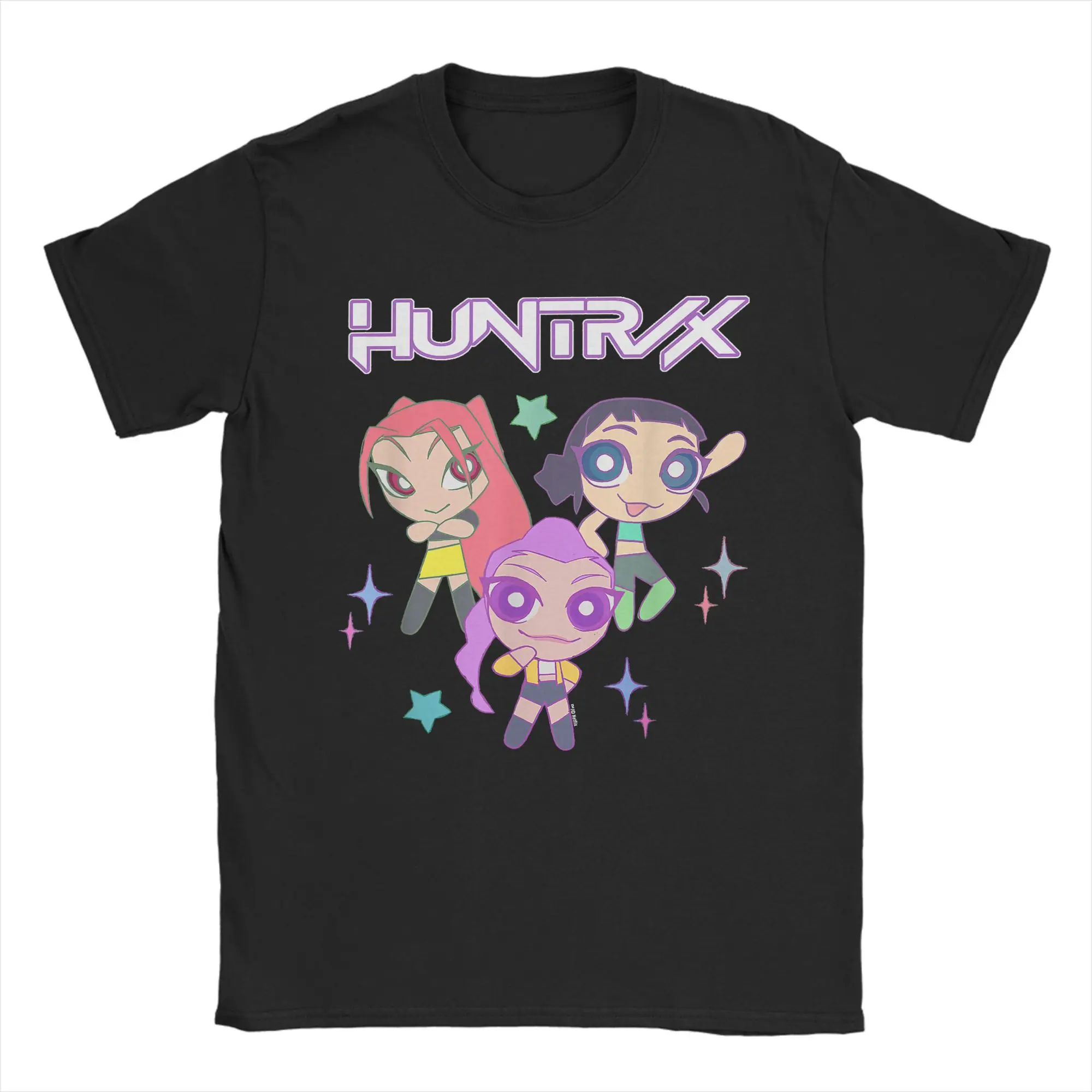 تي شيرت World Tour K-Pop Demon Hunters Huntrix 100% قطن تي شيرت عصري رائع تي شيرت للرجال شاطئ رائع غير رسمي بأكمام قصيرة تي شيرت