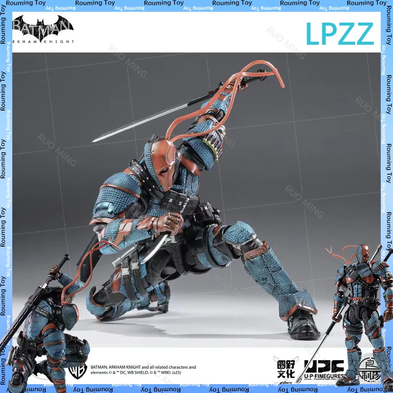 100% الأصلي LPZZ 1/12 ROUNO CUEURE DC002 Deathstroke عمل الشكل Arkham Knight الانتهاء وحدة أنيمي الشكل الهدايا لعبة