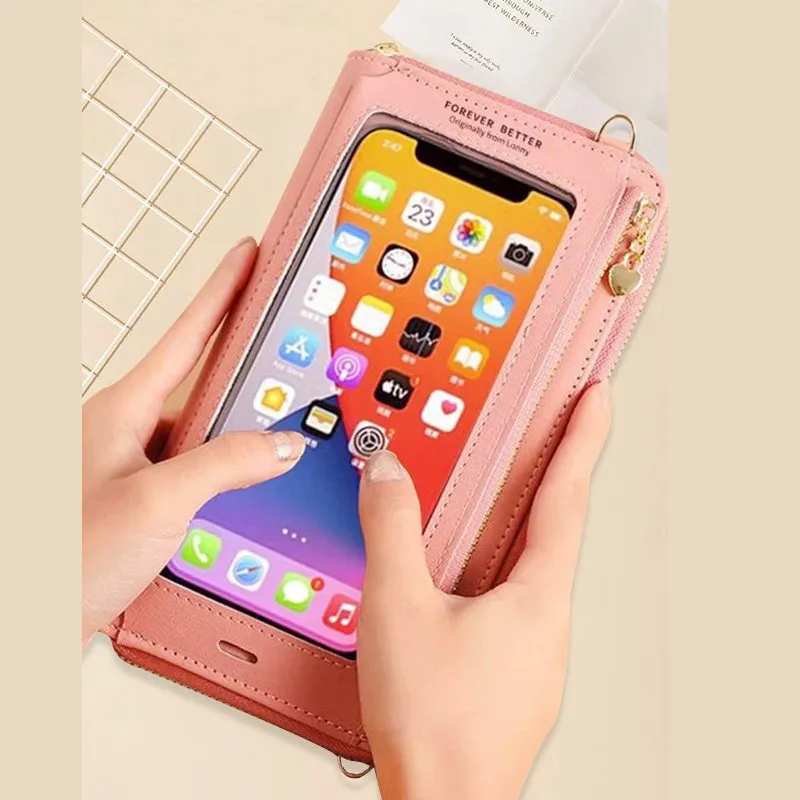 2025, neue Touchscreen-Handytasche, Handtasche, weibliche Umhängetasche, One-Shoulder-transparente Geldbörse – Detail 10