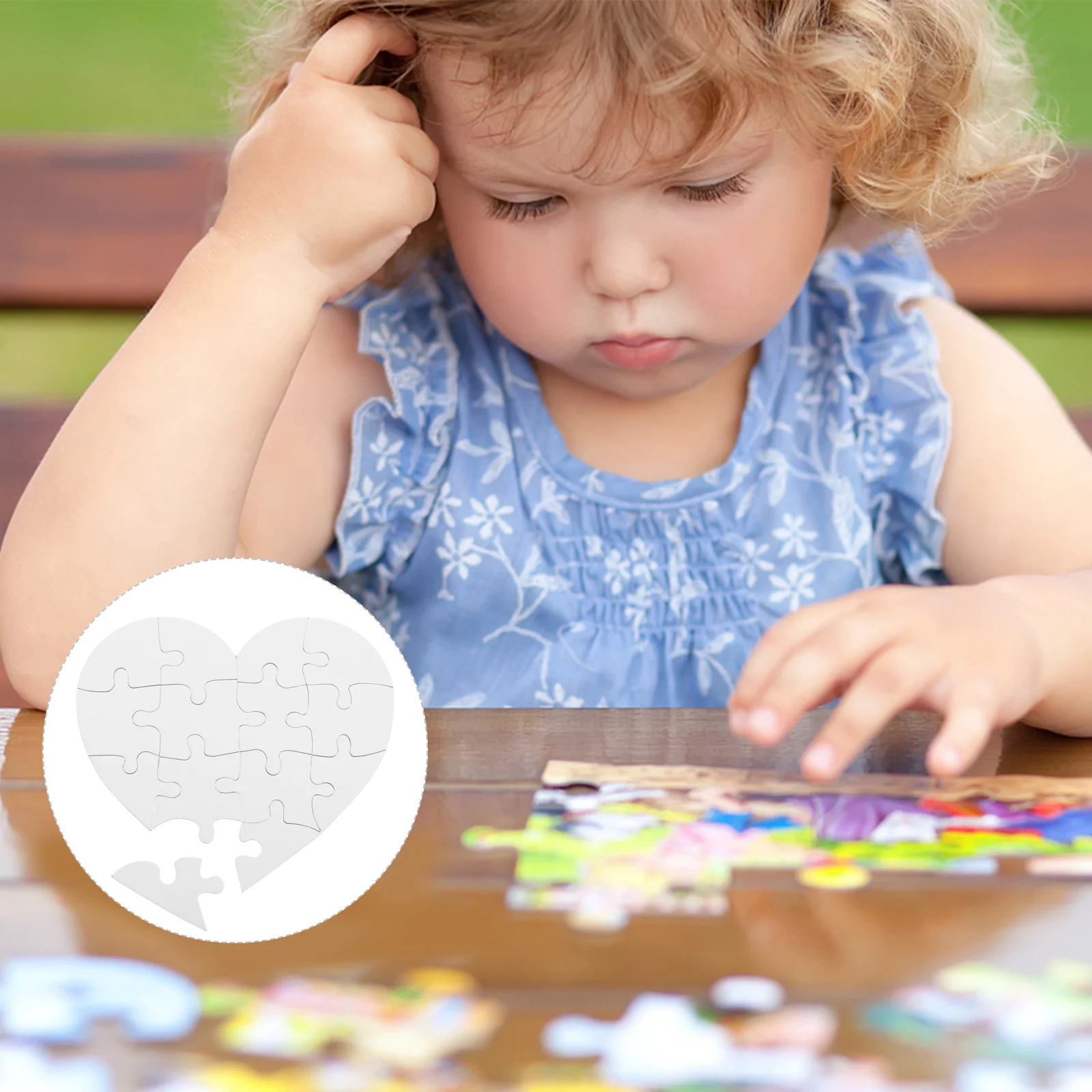 4 sets puzzel DIY papier legpuzzels blanco speelgoed schildermaterialen kinderen kleurstukken