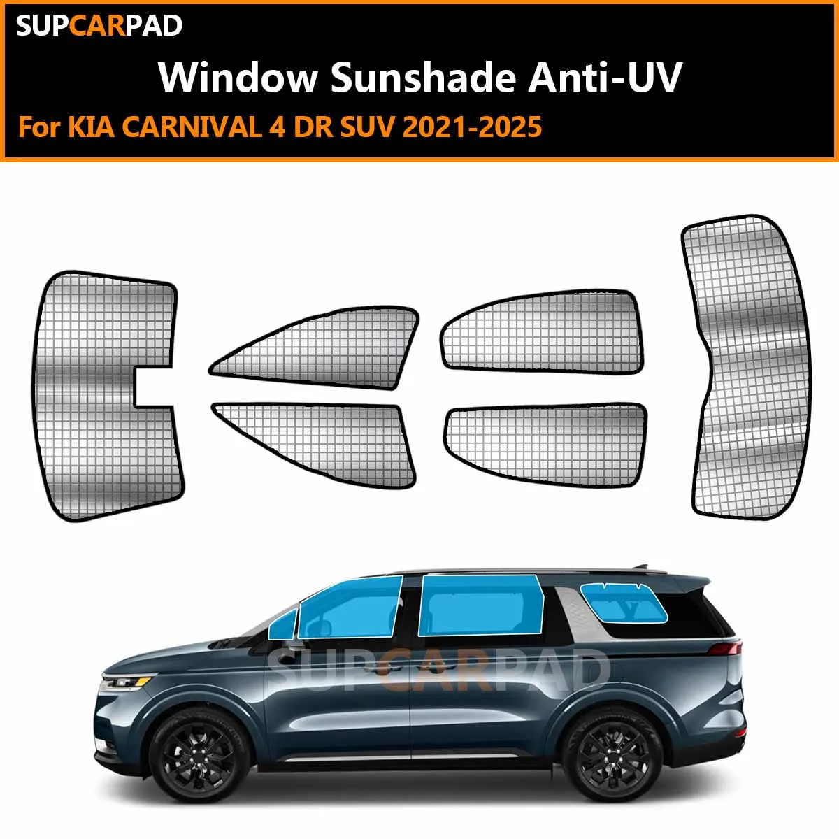 

For KIA CARNIVAL 4 DR SUV 2021-2025 Custom Car Window Sunshade Anti-UV Car Sun Window Visors Sunshade Covers Accessories