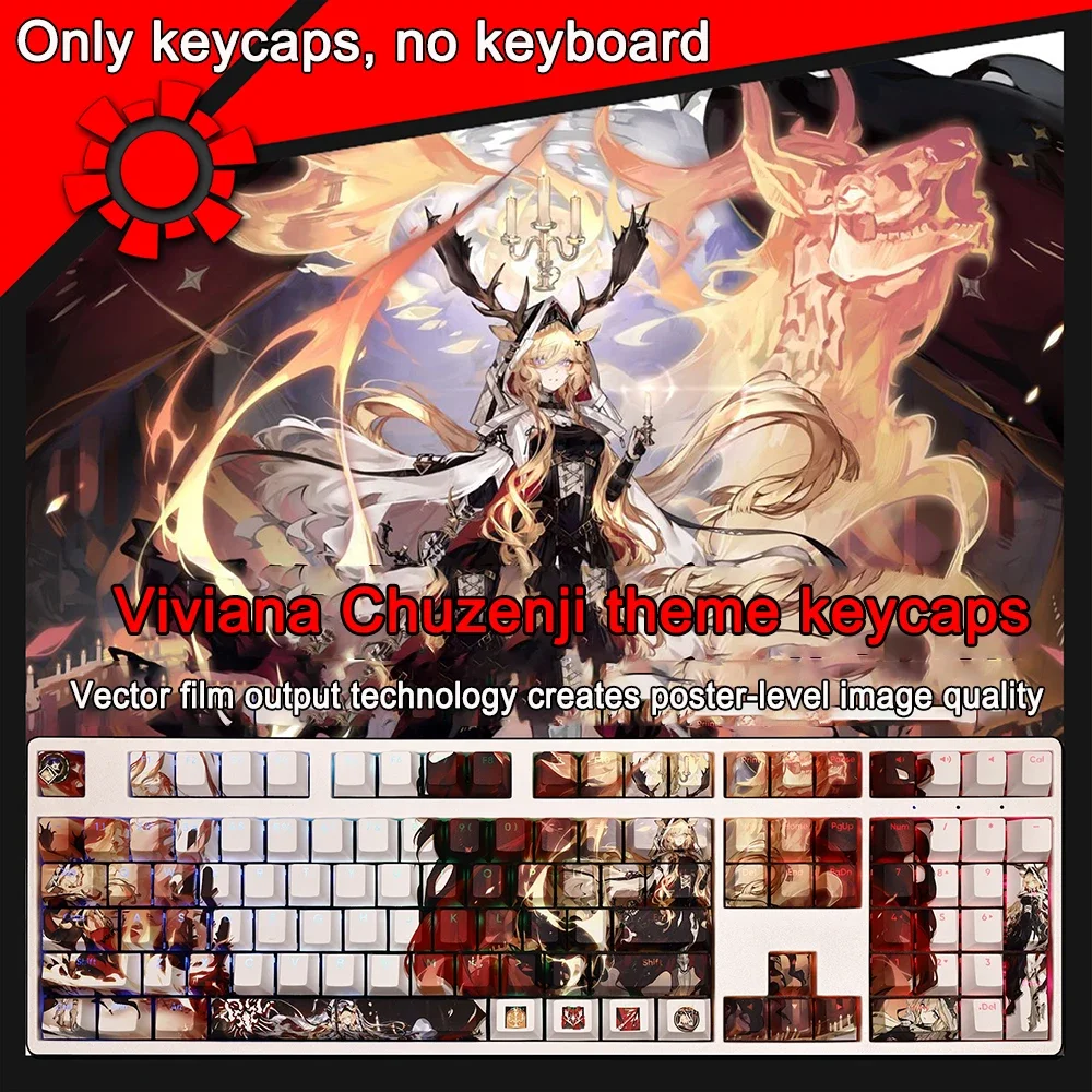 Game Arknights Honeyberry Alle Charaktere Tastenkappen PBT Dye-Sub Cherry Hintergrundbeleuchtete Tastenkappen Anime-Tastenkappen für ANSI 61 87 108 Layout – Detail 26