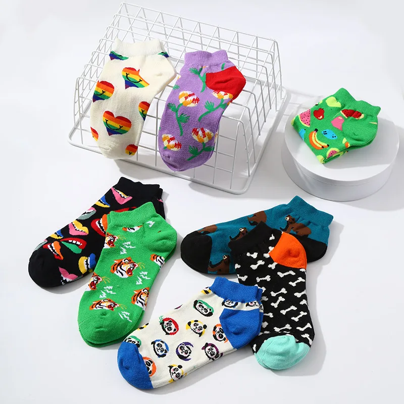 Spring and summer men's and women's tide socks tide brand light cotton socks European and American street short tube low socks