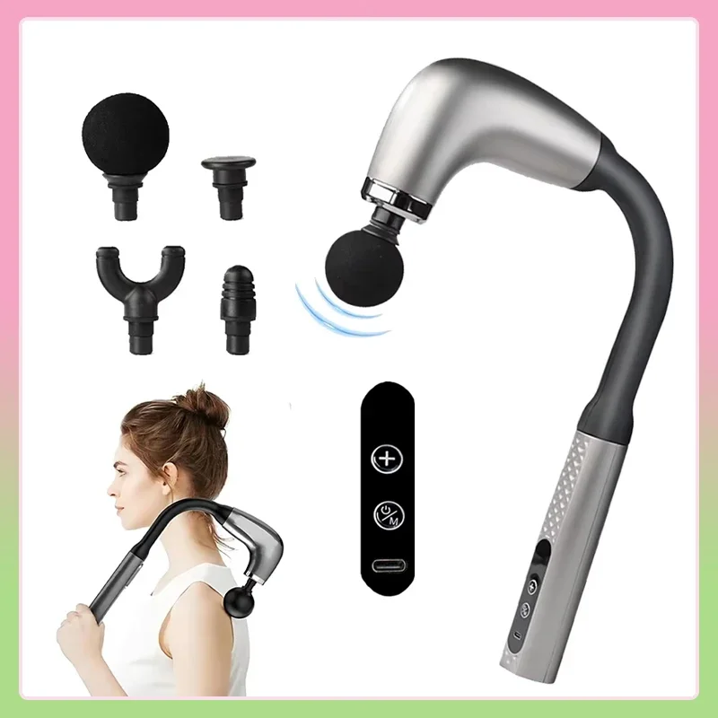 

Пистолет для фасции с удлиненной ручкой и локтями для самопомощного массажа релаксации мышц верхней и нижней части спины и массажа