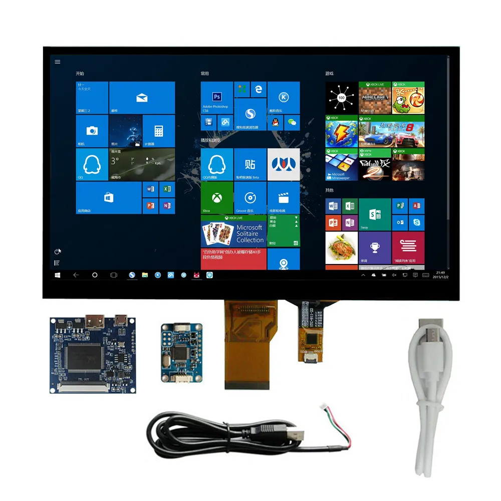 10,1-calowy wyświetlacz LCD Monitor sterowania Płyta sterownicza Digitizer Ekran dotykowy Kompatybilny z HDMI dla Raspberry Pi 1 2 3 PC