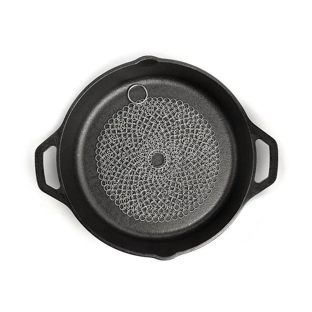 Cast Iron Cleaner Kitchen Rust Pot Pans Cleaning Scrubber Steel Rust Remover Scraper Brush Kit Metal Cleaning Brush