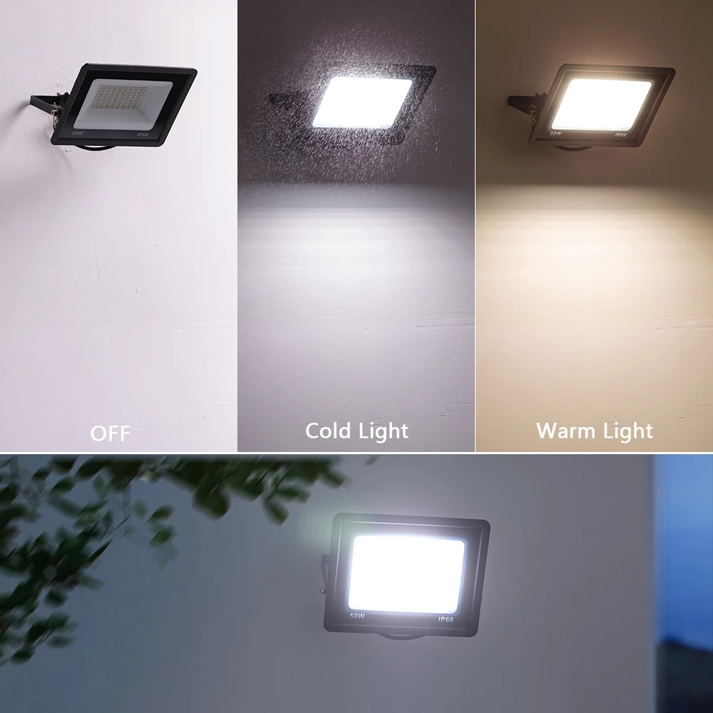 Światło halogenowe LED 10W 20W 30W 50W 100W AC 220V reflektor LED IP66 wodoodporny reflektor reflektor światła uliczne lampa ogrodowa