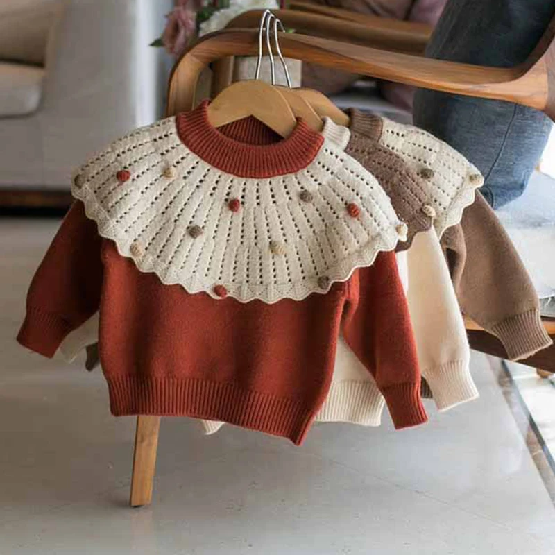 

Autumn Winter Korean Style Children Clothing Baby Girls Sweater Kids Casual Pullover Sweater Baby Girls Knitted Pullover Tops