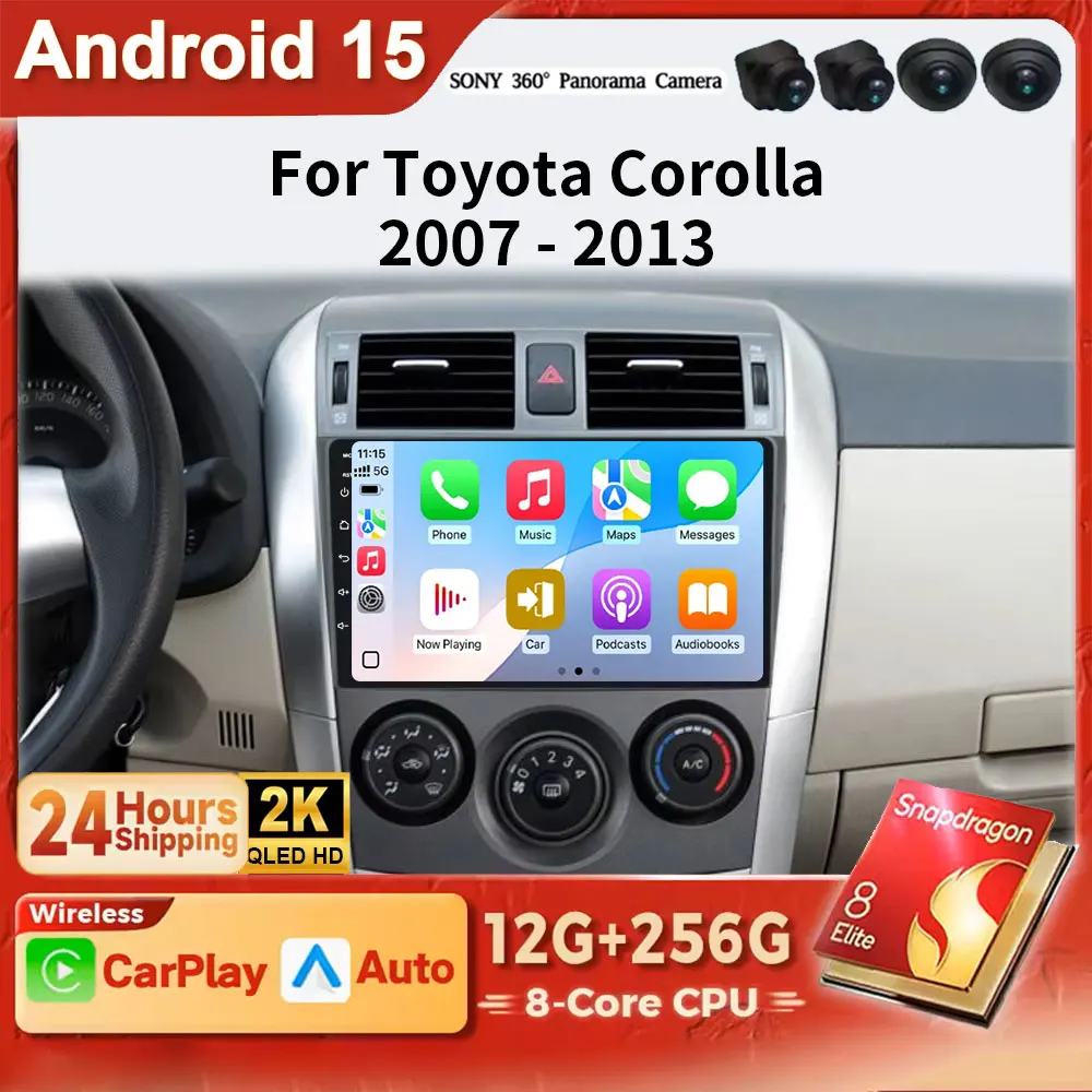 

Android 15 Car Radio 2 Din For Toyota Corolla E140150 2007 2008 2009 2010 2011 2012 2013 Multimedia Video Player GPS Carplay 4G
