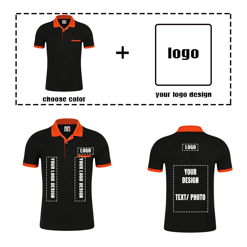 Summer Men Custom Print Short Sleeve Horse Polos Shirts Cotton Men Short Sleeve High Quantity Polo Men Business Shirt 13 Colors image 5