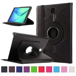 Cover For Galaxy Tab A 8.0inch (2015) T350 Case 360 Degree Rotating Stand Flip Case for Samsung Tab A 8 SM-T350 T355 P350 Glass