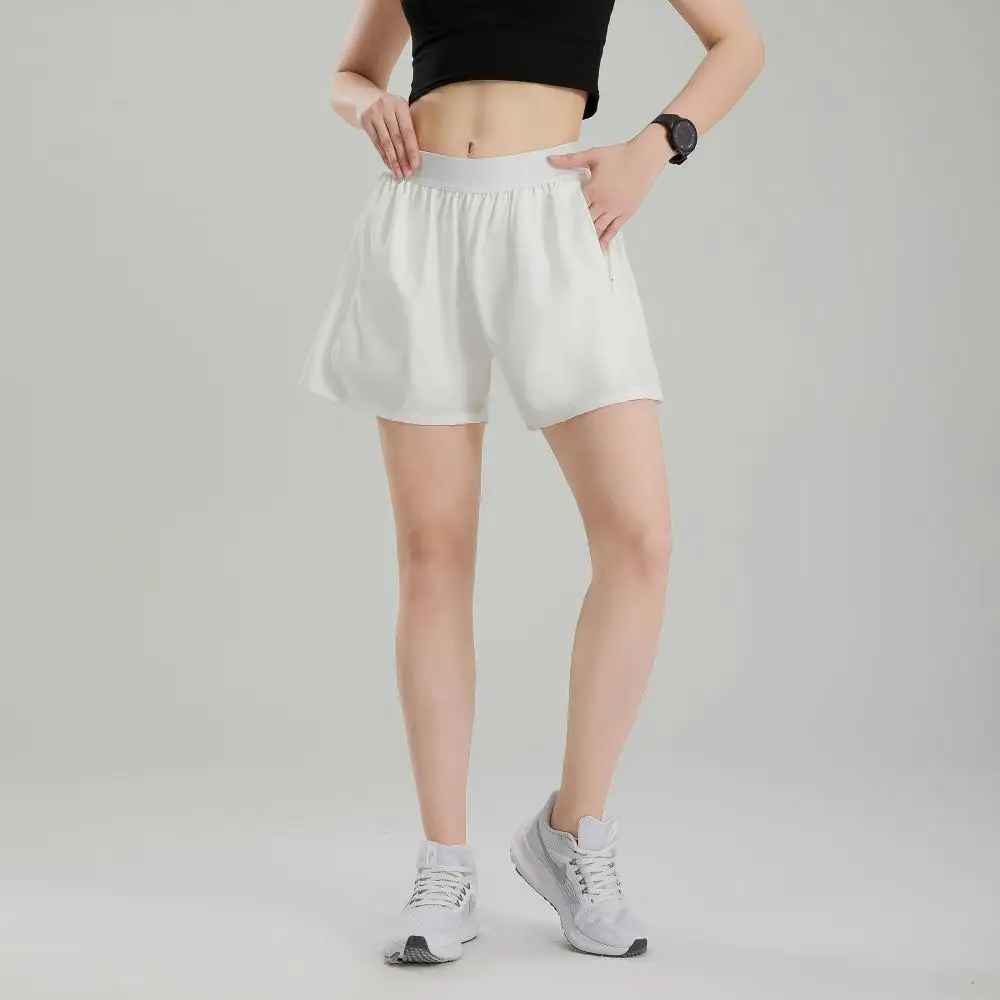 Calça Esportiva Anti-Exposição, Dupla camada, Respirável, Anti-Exposição, Umidade Wicking Sweat Wicking Cooling Tennis Skirt, Novo