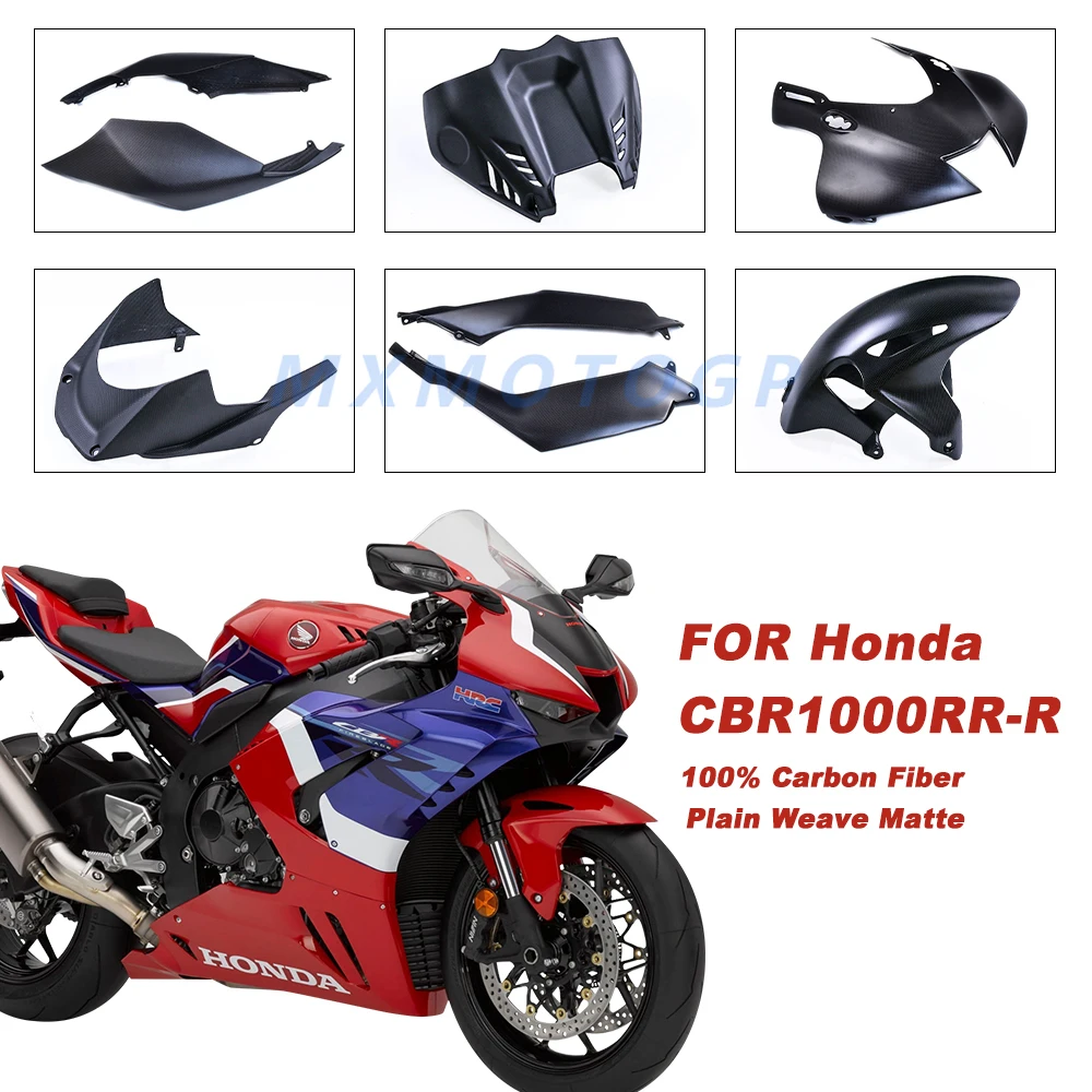 

For Honda CBR 1000 RR-R 2021 2022 2023 100% Carbon Fiber Front Fender Rear Fender Tank Pad Cover Fairings Motorcycle Accessories