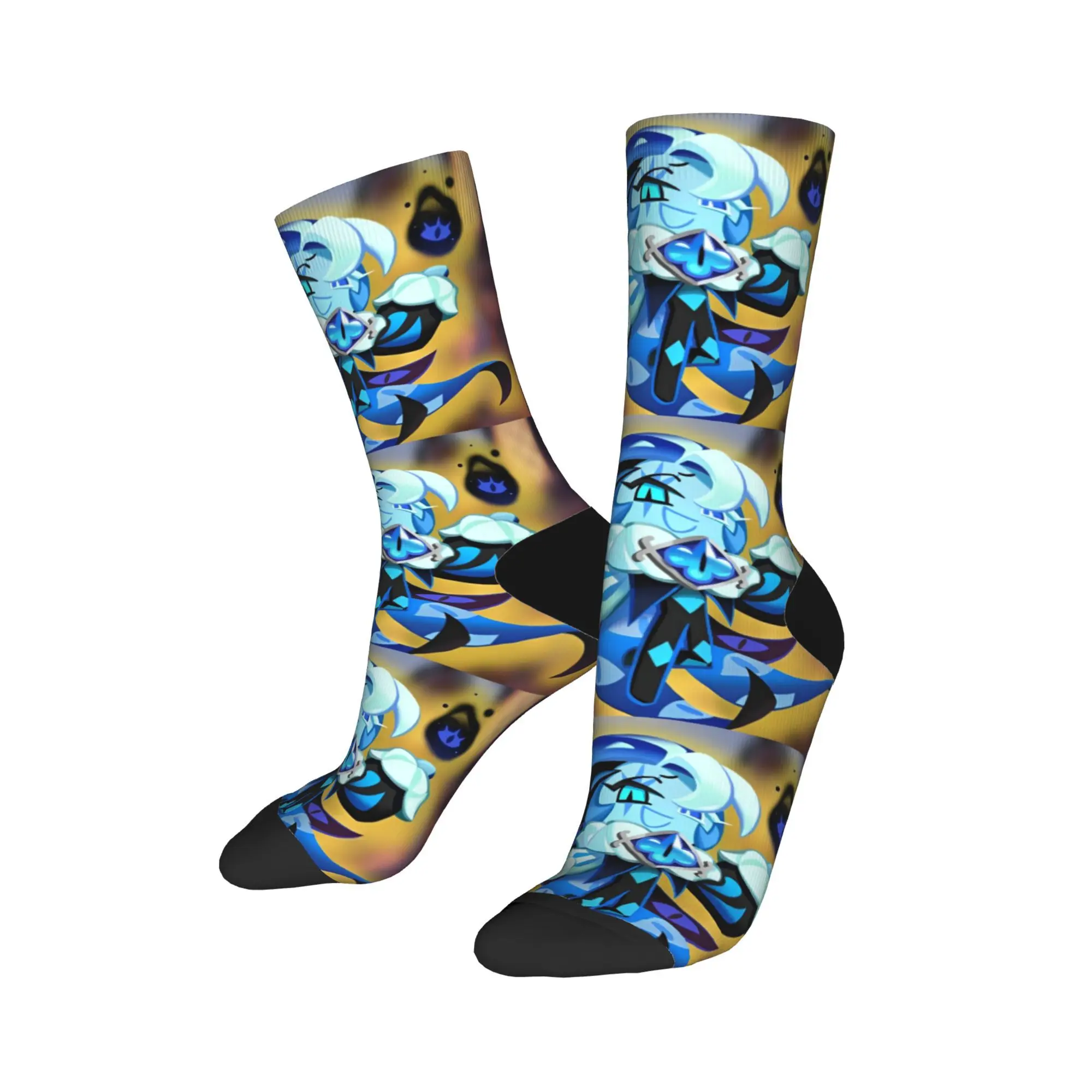 Shadow Milk Cookie Run Kingdom Socks Men's Women's Cute Cartoon Anime Socks Harajuku Spring Autumn Winter Middle Tube Socks