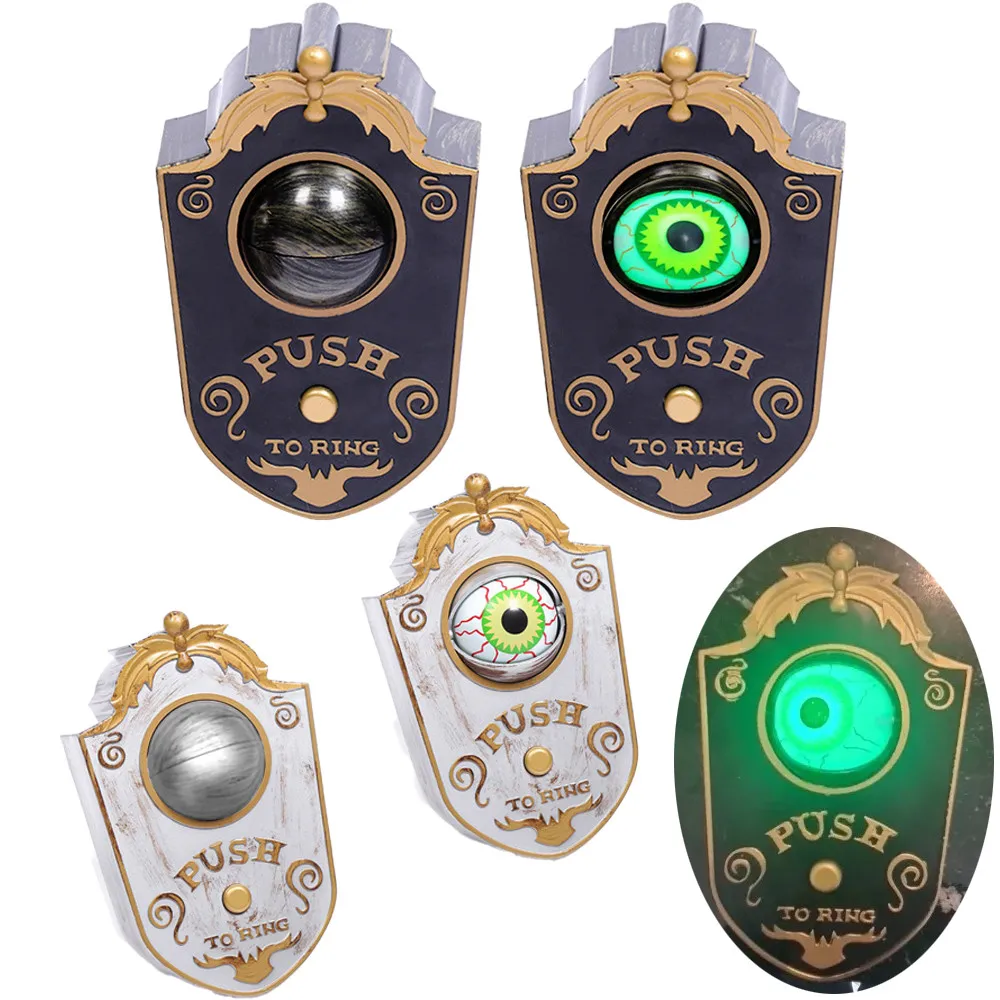 One-eyed Doorbell Prop Horror Halloween Decoration Bar Haunted House Glowing Hanging Electric Luminous Sounding Eyeball DoorbelL