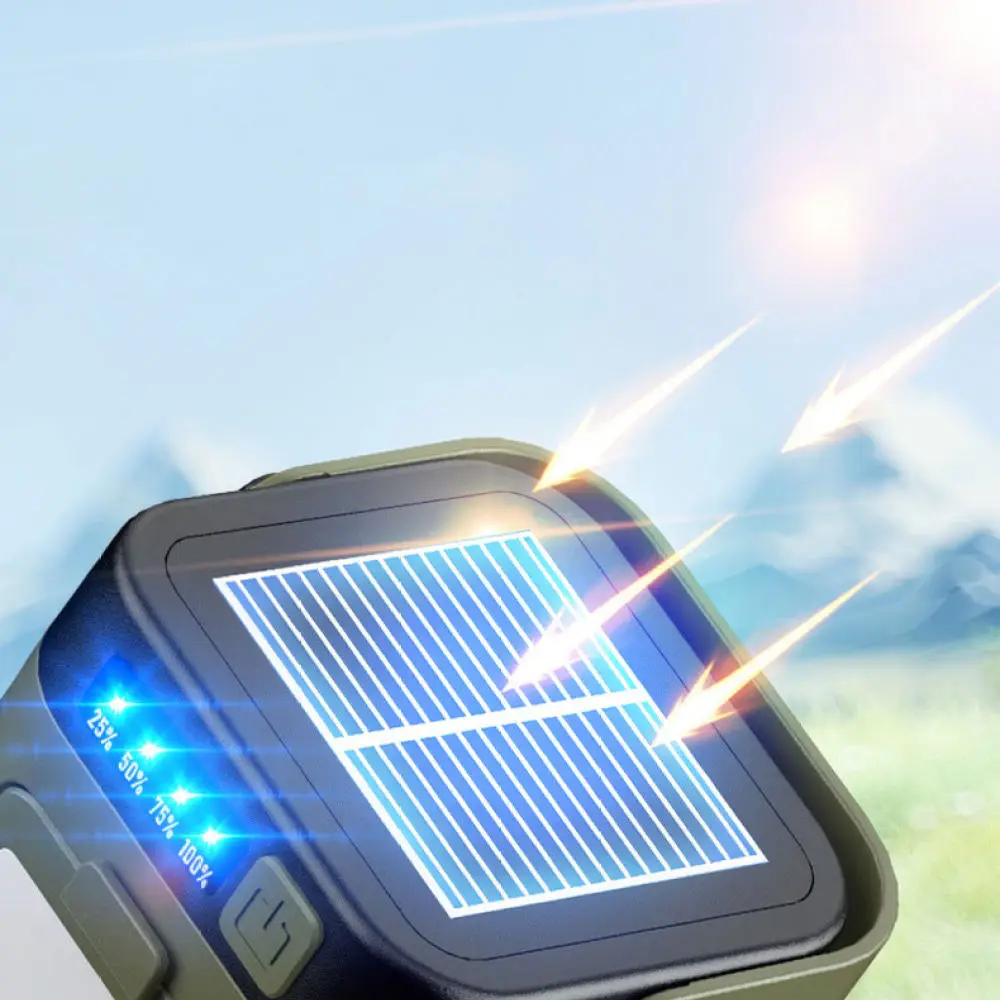 Outdoor Solar Led Lantern Foldable Camping Light Portable Emergency Lamp Hiking Tent Lighting Rechargeable Torch