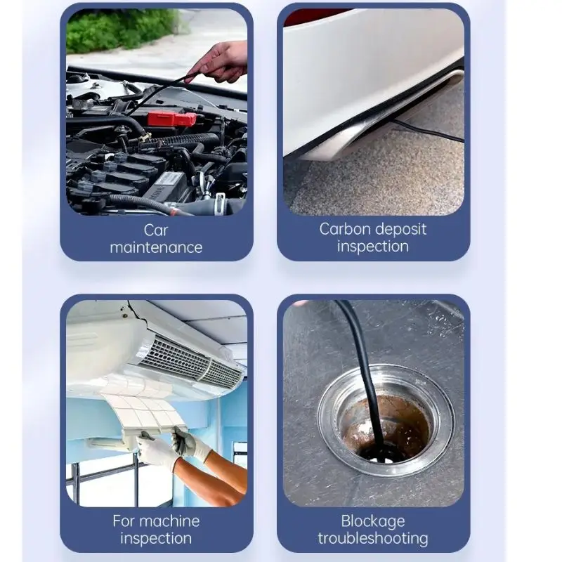 1080P Endoscope Camera 8mm Single Lens 4.3inch LCD Screen Display Inspection Camera Industrail Piping Endoscopic for Cars