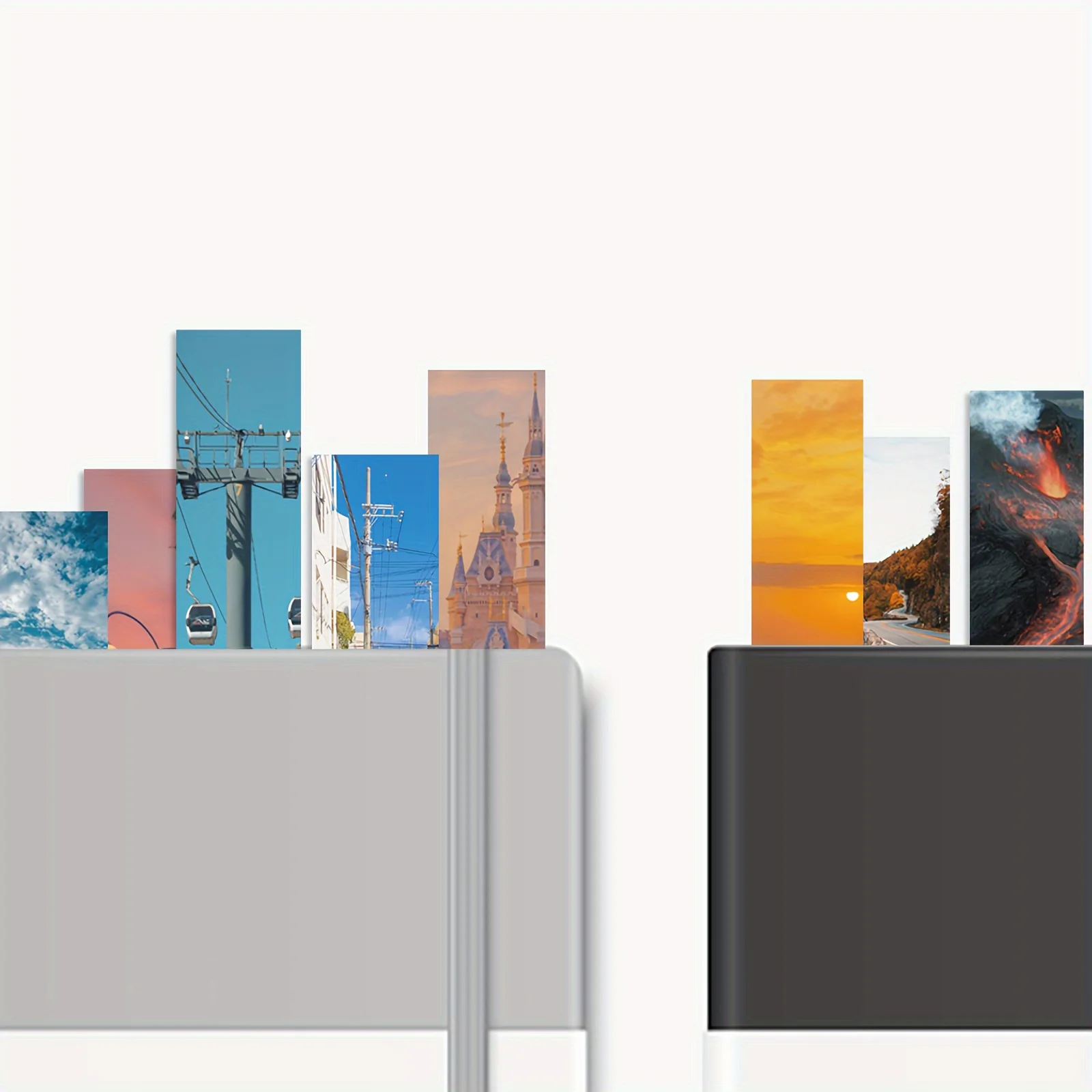 Landscape Bulk Bookmarks, Cool Double Sided Bookmarks, 12 Designs, 24 Pcs