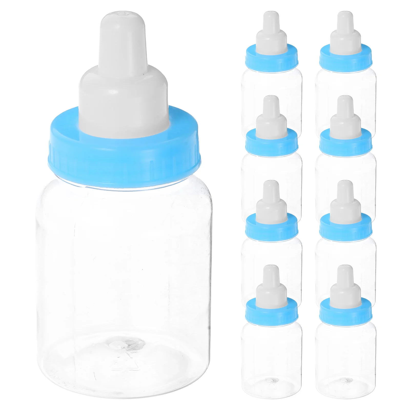 

12pcs Feeder Type Mini Candy Bottle Gift Box Baby Shower Favors (Blue) Baby shower box Baby shower gift box