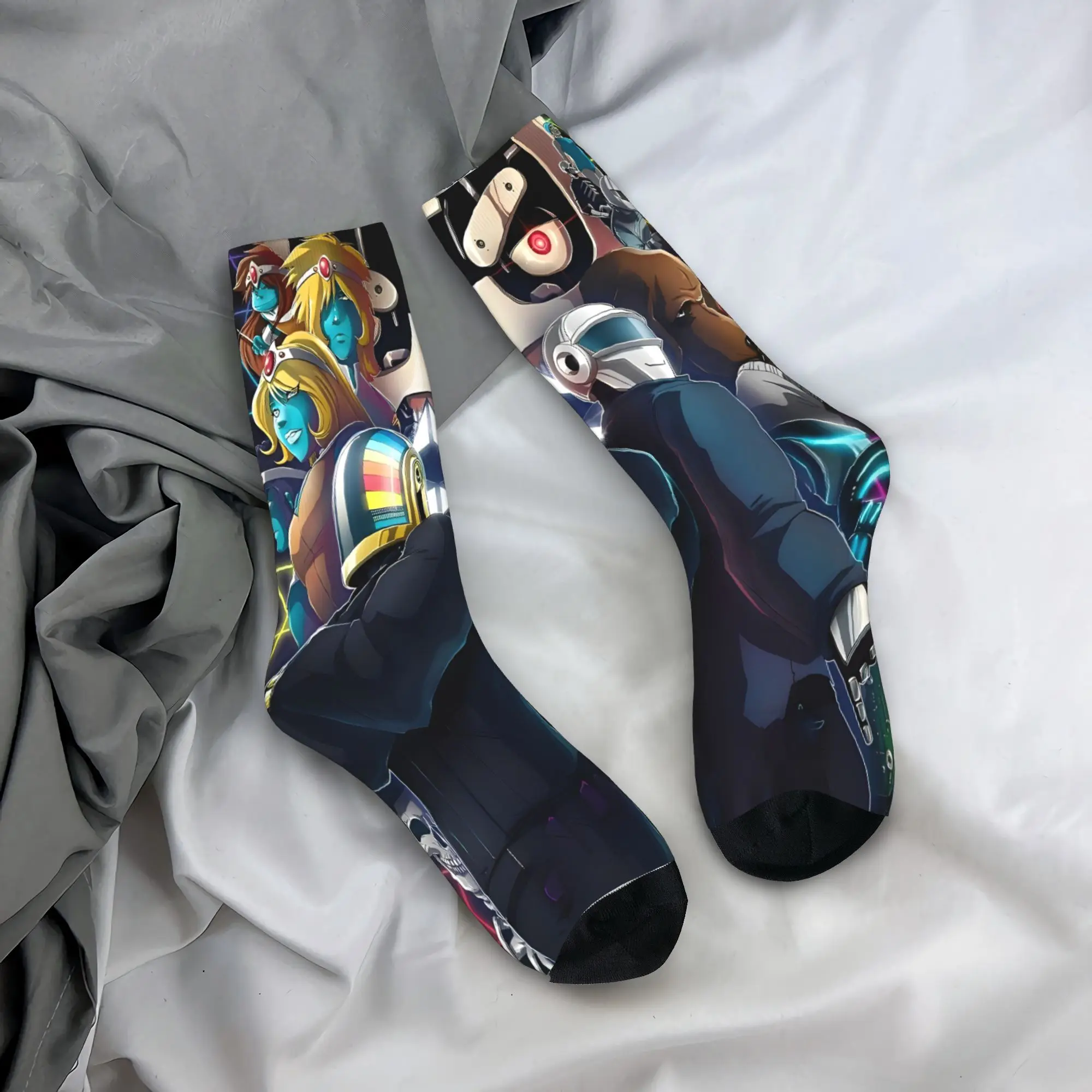 

Носки Daft в стиле панк-рок-группы, осенние чулки, готические носки для взрослых и мужчин, дизайнерские носки высокого качества, противоскользящие носки для скейтборда